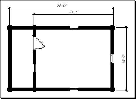 16x20 Log Cabin Kits - Log Home floor plans- 1-866-Logkits.com - Mather, WI